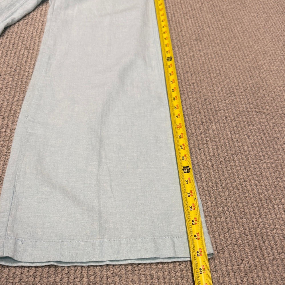 NWOT. Pilcro and the Letterpress Linen-blend Light Blue Pants, Size 8 Tall - Picture 8 of 16